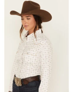 Rough Stock By Panhandle Women's Long Sleeve Pearl Snap Western Shirt -Wild West Belle Sales 2000381076 110 P2