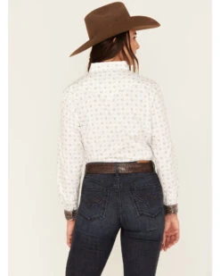 Rough Stock By Panhandle Women's Long Sleeve Pearl Snap Western Shirt -Wild West Belle Sales 2000381076 110 P4