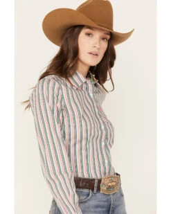 Cinch Women's Striped Long Sleeve Button-Down Western Shirt 6 Cinch Women's Striped Long Sleeve Button-Down Western Shirt -Wild West Belle Sales 2000382739 900 P2
