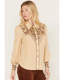 Shyanne Women's Long Sleeve Embroidered Western Snap Shirt -Wild West Belle Sales 2000382862 251 P2