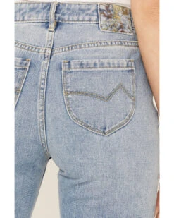 Cleo + Wolf Women's Medium Wash Mid Rise Slim Straight Ankle Jeans -Wild West Belle Sales 2000383230 414 P4