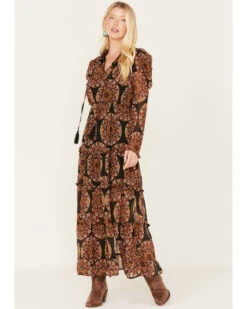 Miss Me Women's Multi Print Maxi Dress 6 Miss Me Women's Multi Print Maxi Dress -Wild West Belle Sales 2000383424 900 P1