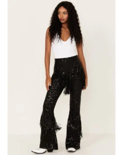 Any Old Iron Women's Beaded Fringe Flare Pants 9 Any Old Iron Women's Beaded Fringe Flare Pants -Wild West Belle Sales 2000384069 001 P2