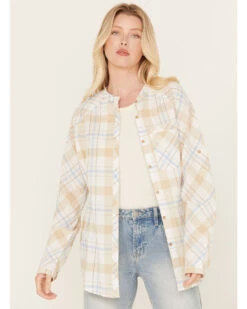 Cleo + Wolf Women's Oversized Plaid Print Button Up 6 Cleo + Wolf Women's Oversized Plaid Print Button Up -Wild West Belle Sales 2000386559 110 P2
