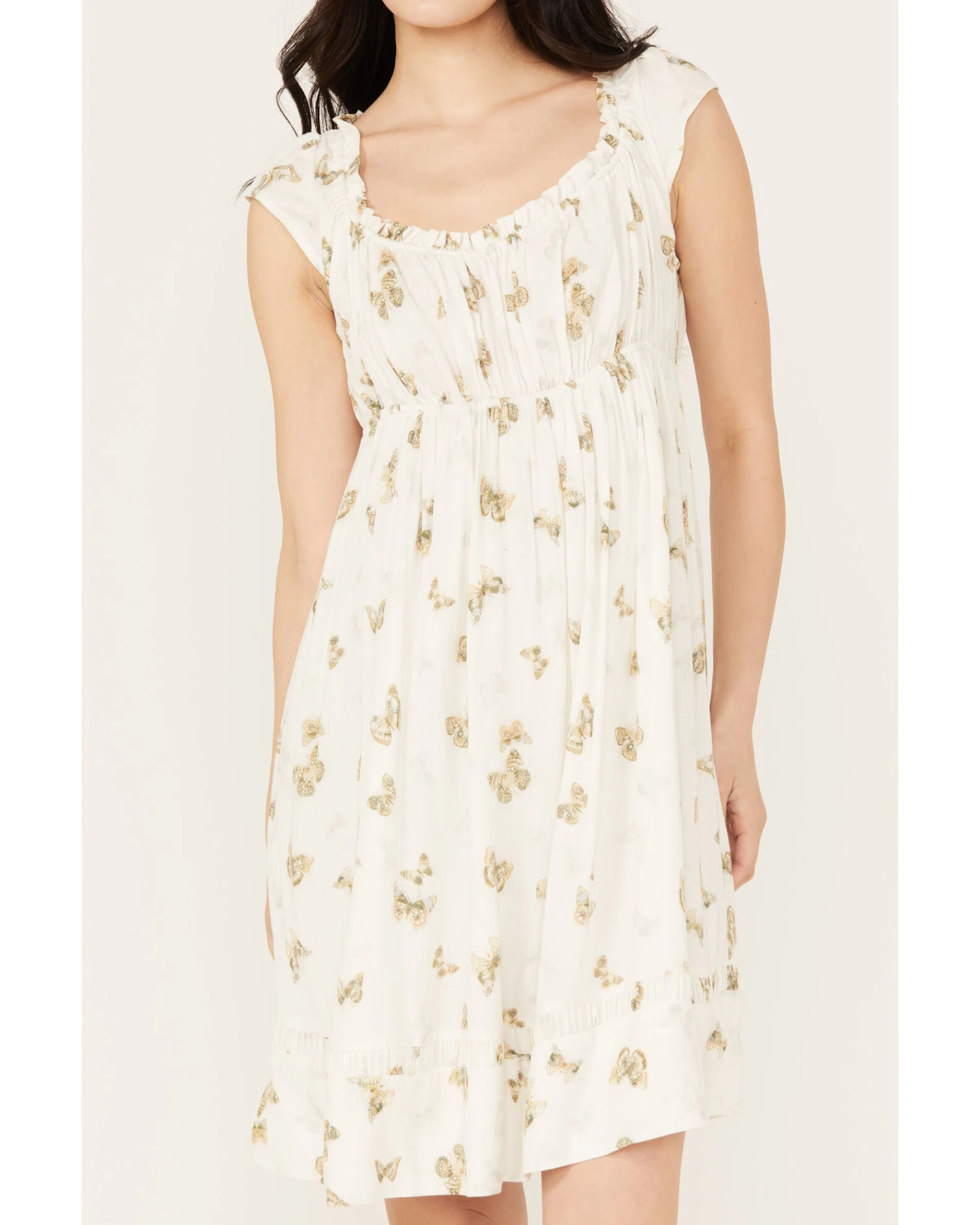 Cleo + Wolf Women's Butterfly Print A-Line Dress 3 Cleo + Wolf Women's Butterfly Print A-Line Dress - Image 3