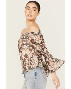 Shyanne Women's Off The Shoulder Chiffon Blouse 7 Shyanne Women's Off The Shoulder Chiffon Blouse -Wild West Belle Sales 2000386672 200 P2