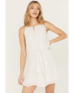 Idyllwind Women's Metallic Slip Tie Front Dress