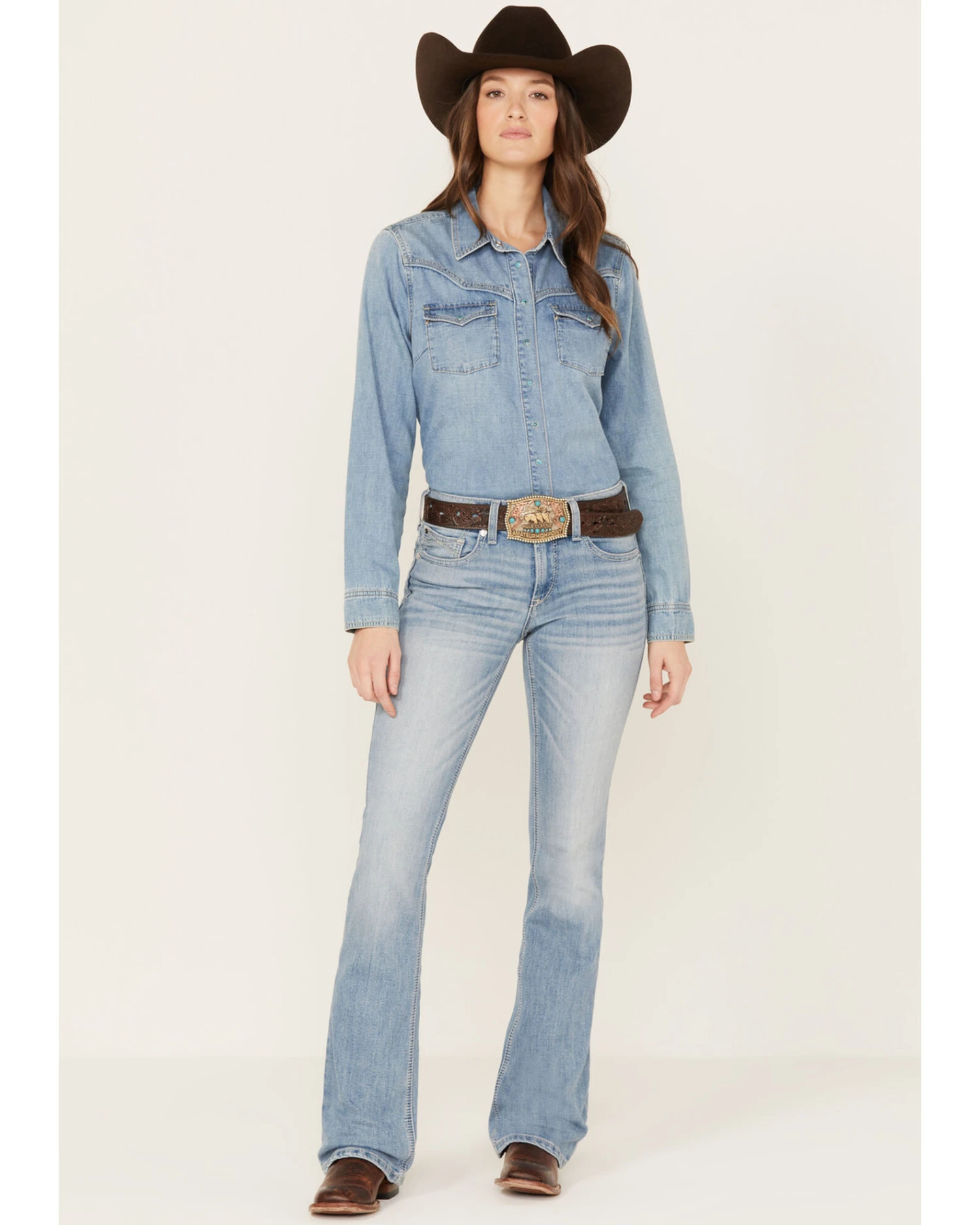 Ariat Women's R.E.A.L Brianna Bootcut Oklahoma Jeans 3 Ariat Women's R.E.A.L Brianna Bootcut Oklahoma Jeans - Image 3