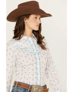 Rock & Roll Denim Women's Floral Long Sleeve Pearl Snap Western Shirt 7 Rock & Roll Denim Women's Floral Long Sleeve Pearl Snap Western Shirt -Wild West Belle Sales 2000387593 100 P2
