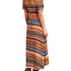 Stetson Women's Sunset Serape Short Sleeve Midi Wrap Dress
