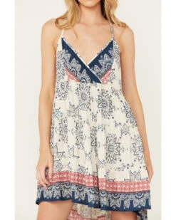 Angie Women's Halter Border Print Tier Dress -Wild West Belle Sales 2000391060 103 P3