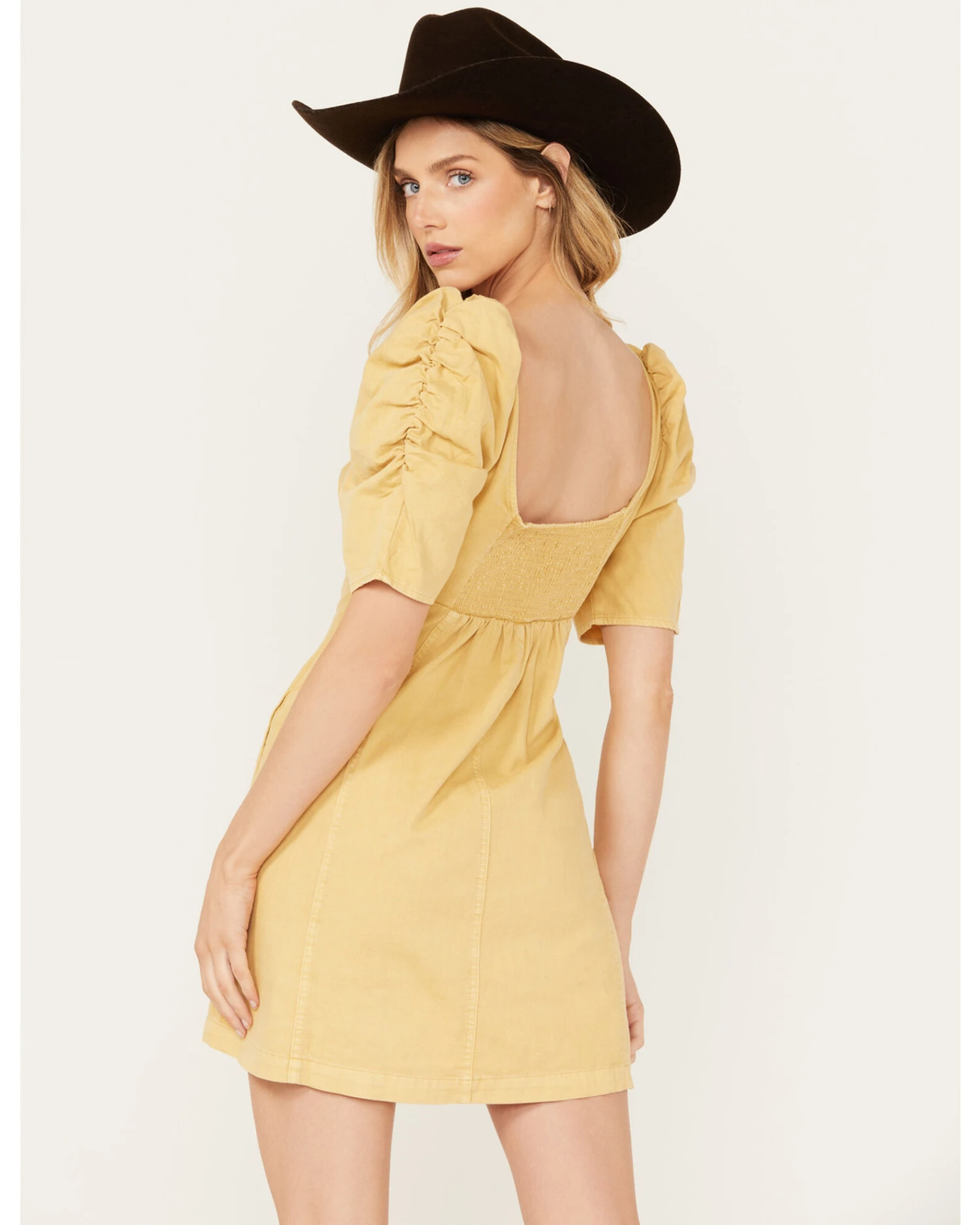 Free People Women's Cheyenne Denim Mini Dress 3 Free People Women's Cheyenne Denim Mini Dress - Image 3