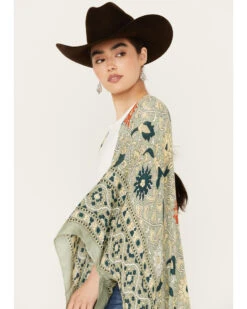 Free People Women's Magic Dance Kimono -Wild West Belle Sales 2000392246 343 P2