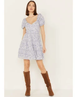 Yura Women's Floral Short Sleeve Mini Dress 6 Yura Women's Floral Short Sleeve Mini Dress -Wild West Belle Sales 2000394526 400 P1